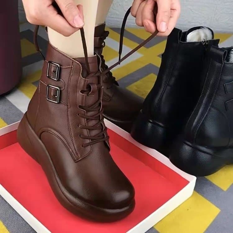 Botas Casual Cuero Suave Nube Camino Armonía, Comodidad Suprema Todo el Día