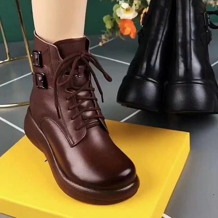 Botas Casual Cuero Suave Nube Camino Armonía, Comodidad Suprema Todo el Día
