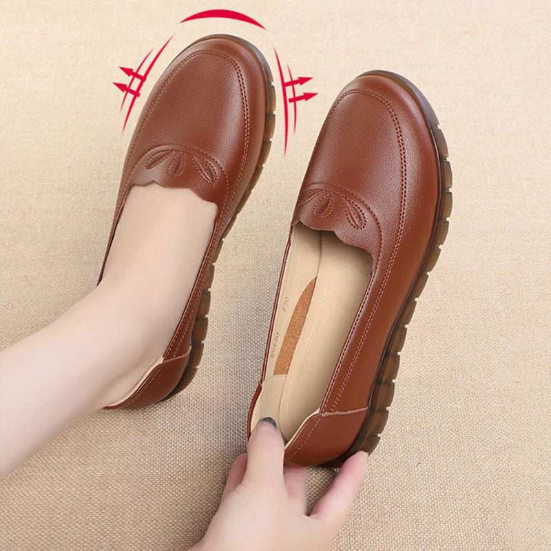 Zapato Ortopédico Cuero Suave Aura Camino Serenidad, Alivio Inmediato Para Pies Sensibles