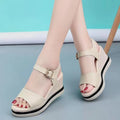 Sandalias de Cuña Cuero Suave Cumbre Vitalidad Horizonte, Postura Mejorada y Comodidad Todo el Día
