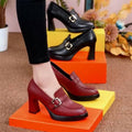 Tacones Altos Cuero Suave Prisma Serenidad Atlántico, Elegancia y Comodidad Todo el Día