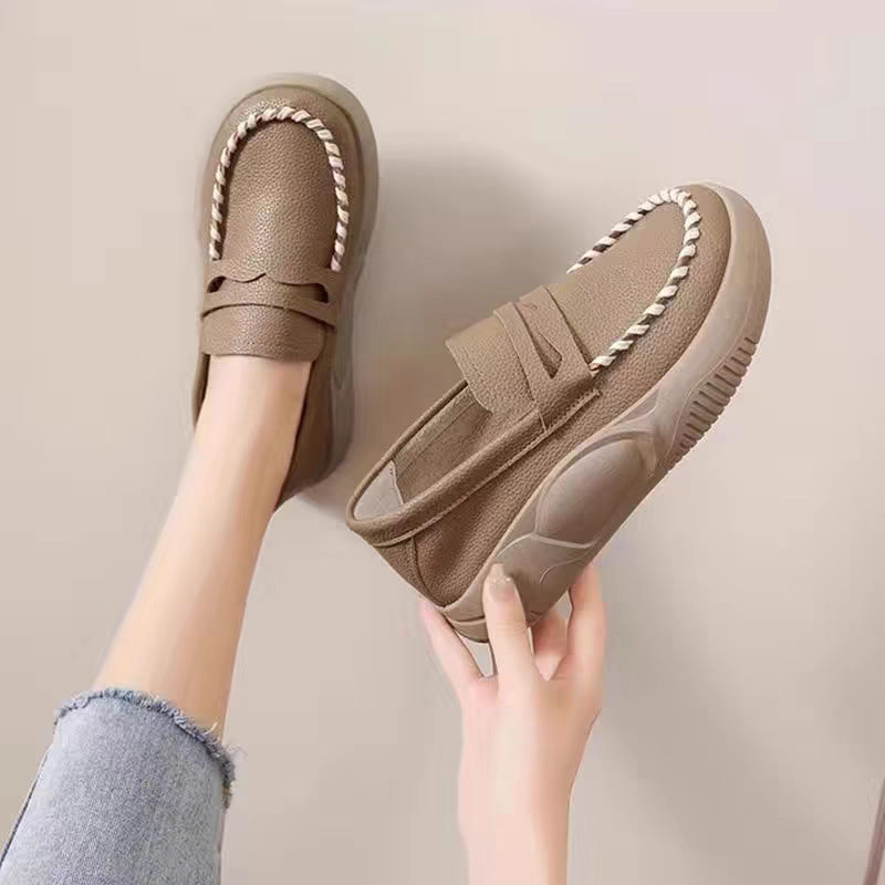 Mocassines Ortopédicos Cuero Flexible Aura Camino Serenidad, Comodidad Sin Dolor Todo el Día