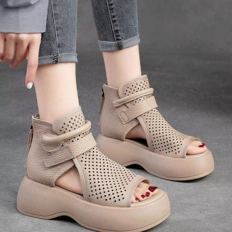 Sandalias Romanas Cuero Suave Horizonte Íntegro Estilo, Elegancia Atemporal y Comodidad Total