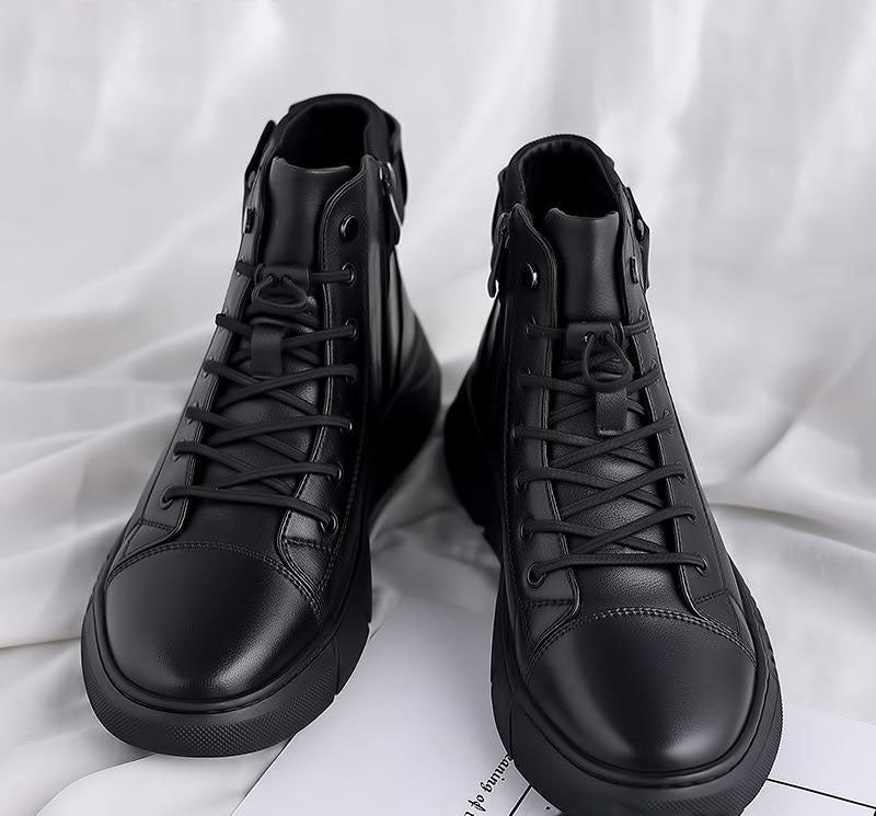 Botas Casual Cuero Suave Camino Jazz Armonía, Comodidad Antifatiga Todo el Día