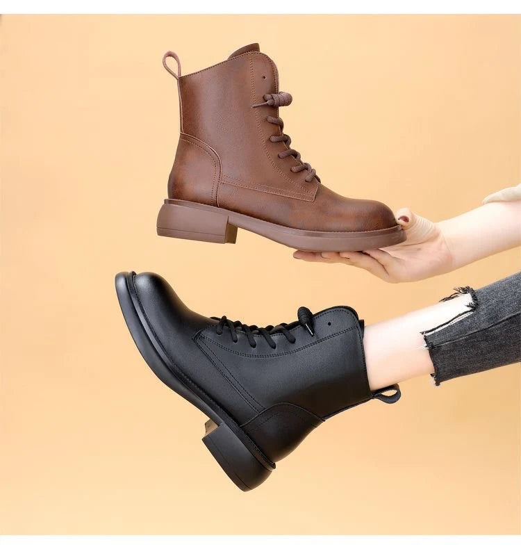 Botas Ortopédicas Cuero Suave Aura Camino Horizonte, Alivio Inmediato y Corrección Postural