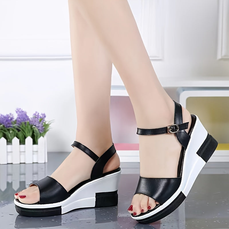 Sandalias de Plataforma Cuero Suave Aura Atlántico Equilibrio, Postura Mejorada y Comodidad Todo el Día