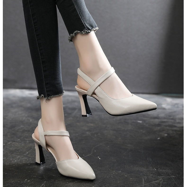 Sandalias de Tacón Cuero Suave Prisma Eclipse Serenidad, Elegancia Cómoda y Segura Todo el Día