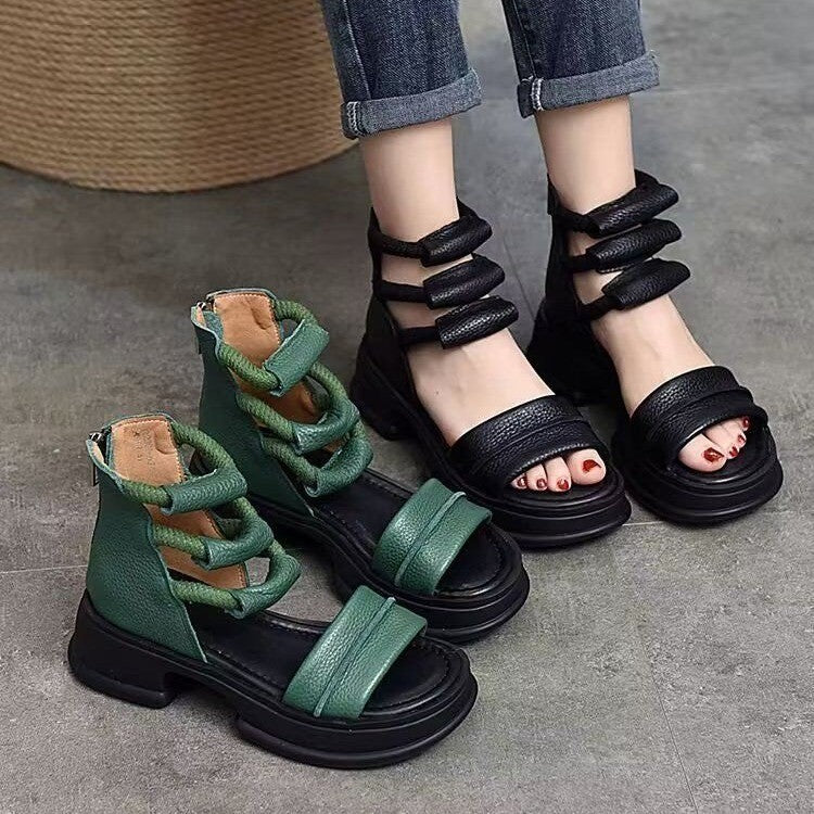 Sandalias Ortopédicas Cuero Natural Esencia Cumbre Serenidad, Alivio Total para Pies Sensibles