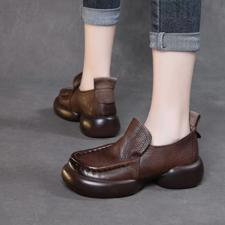 Mocassines Ortopédicos Cuero Impermeable Aura Vintage Serenidad, Máximo Confort y Estilo Retro