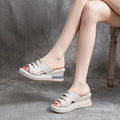 Sandalias de Tacón Cuero Suave Aurora Jazz Esencia, Postura Saludable y Confort Diario
