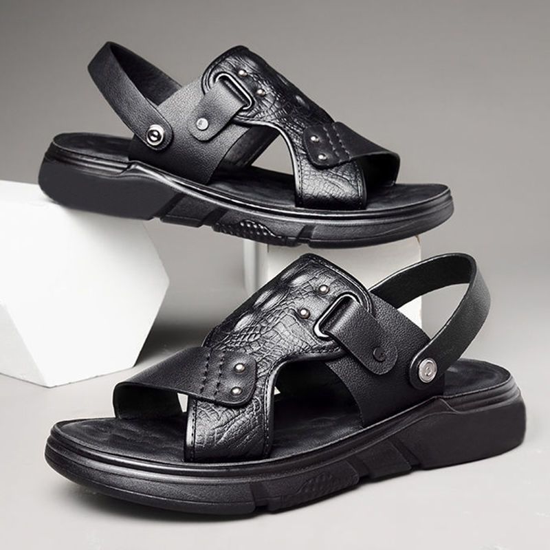 Sandalias Ortopédicas Cuero Transpirable Travesía Equilibrio Horizonte, Alivio Duradero para Tus Pies