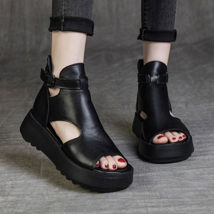 Sandalias de Tacón Cuero Sintético Aurora Jazz Serenidad, Comodidad Suprema en Cada Paso