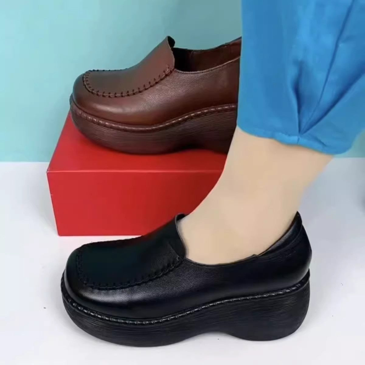 Zapato Ortopédico Cuero Genuino Ímpetu Sereno Camino, Comodidad y Estilo sin Dolor