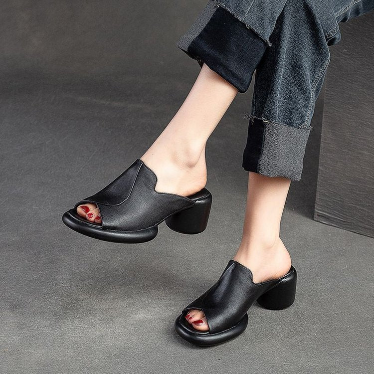 Sandalias de Cuña Cuero Suave Aura Horizonte Vitalidad, Confort y Estilo Todo el Día