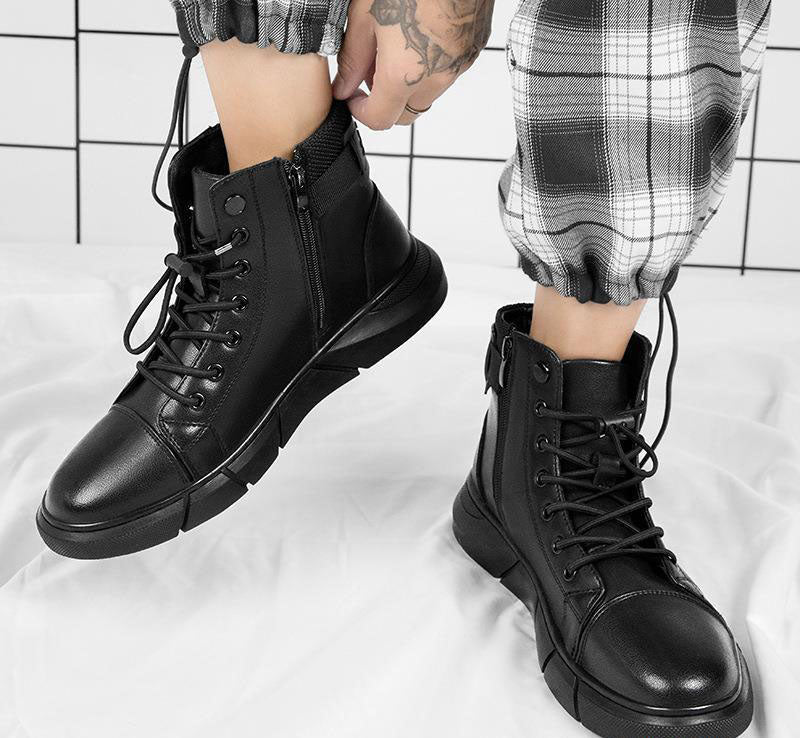 Botas Casual Cuero Suave Camino Jazz Armonía, Comodidad Antifatiga Todo el Día