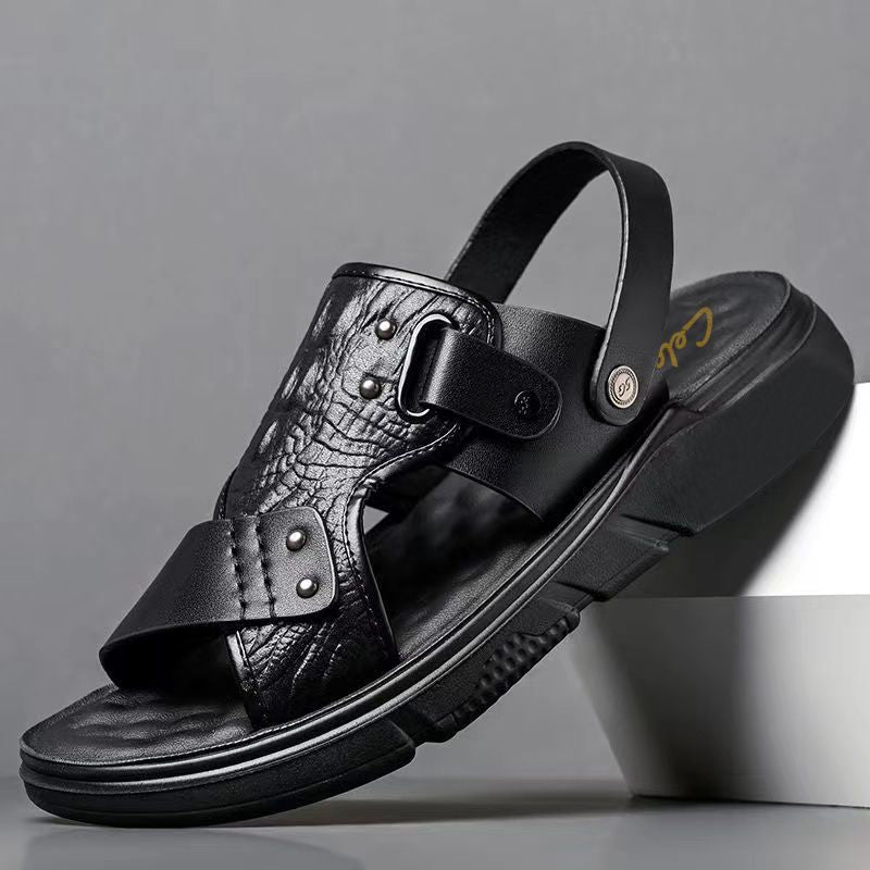 Sandalias Ortopédicas Cuero Transpirable Travesía Equilibrio Horizonte, Alivio Duradero para Tus Pies