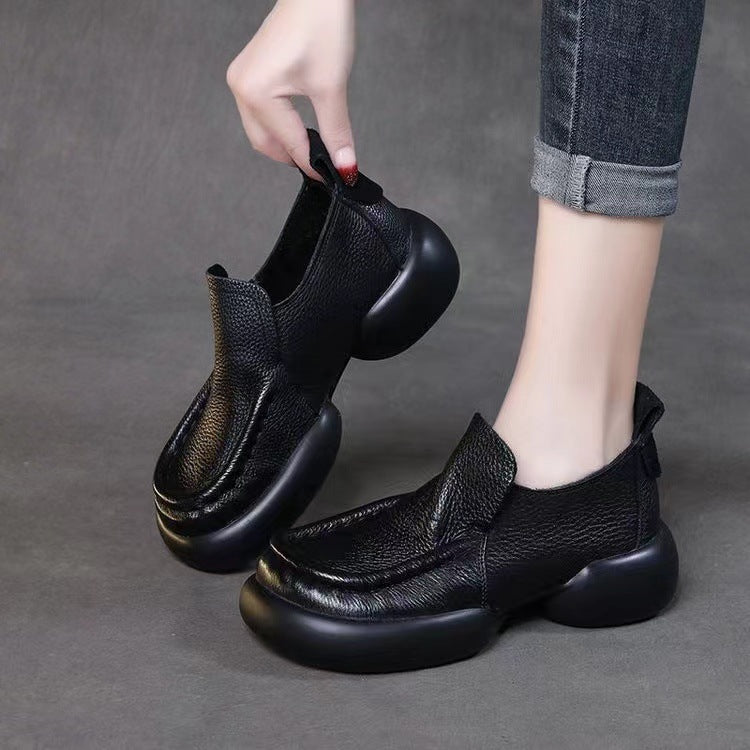 Mocassines Ortopédicos Cuero Impermeable Aura Vintage Serenidad, Máximo Confort y Estilo Retro