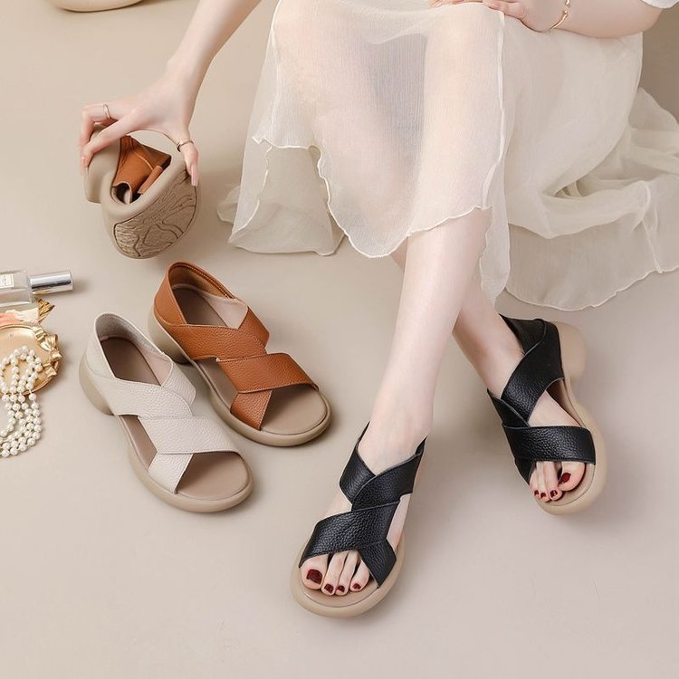 Sandalias Planas Suela Ultraflexible Aura Cielo Serenidad, Comodidad Sin Dolor Todo el Día