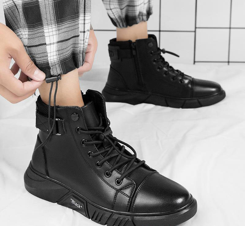 Botas Casual Cuero Suave Camino Jazz Armonía, Comodidad Antifatiga Todo el Día