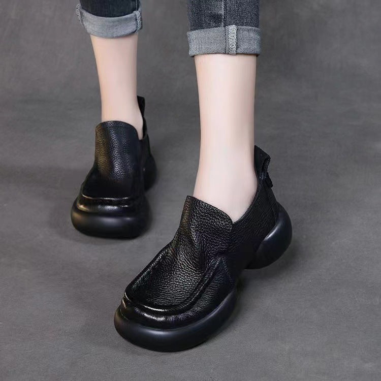 Mocassines Ortopédicos Cuero Impermeable Aura Vintage Serenidad, Máximo Confort y Estilo Retro