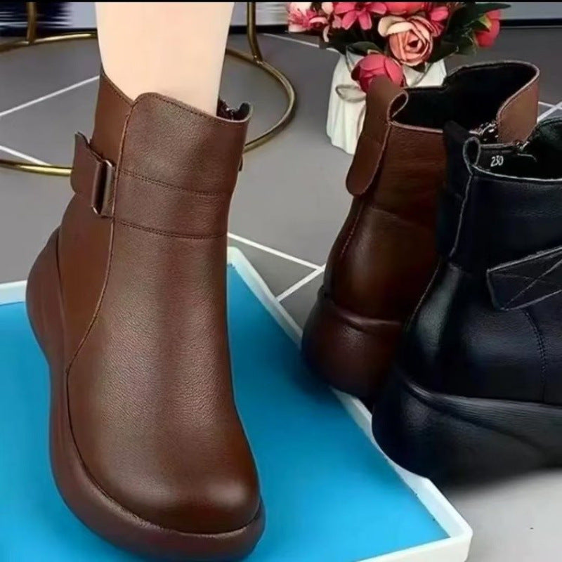 Botas Ortopédicas Cuero Suave Horizonte Jazz Serenidad, Alivio Inmediato para Pies y Espalda