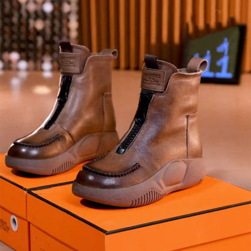 Botas de Invierno Cuero Suave Aurora Nube Esencia, Corrección Postural y Confort Diario