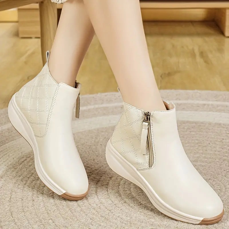 Botines Cuero Suave Aura Camino Serenidad, Comodidad y Estabilidad Todo el Día