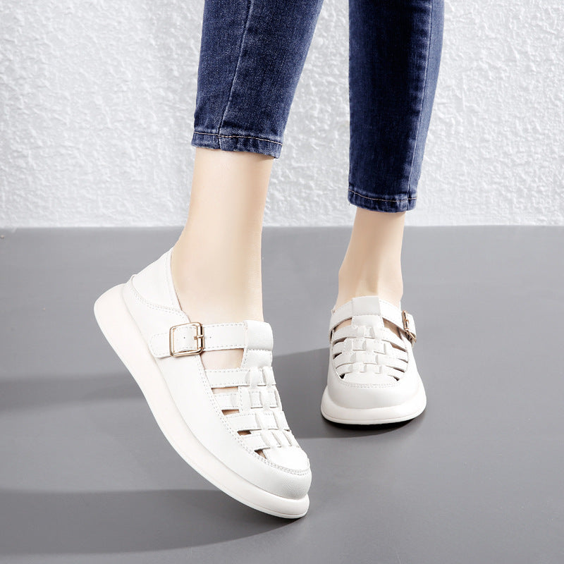 Sandalias Ortopédicas Cuero Suave Armonía Raíz Travesía, Corrección de Postura Natural