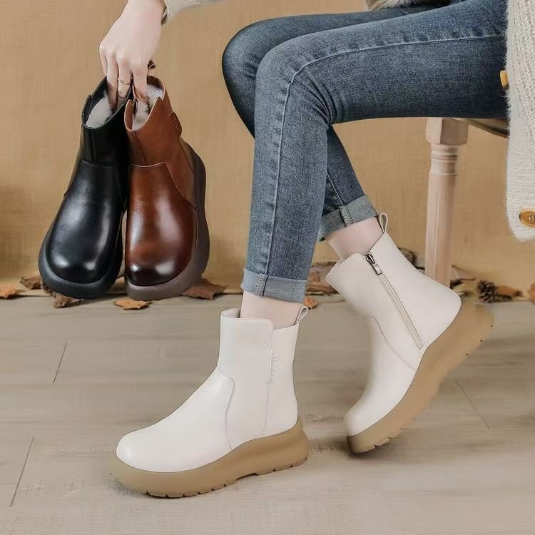 Botas Ortopédicas Cuero Suave Equilibrio Cumbre Aurora, Corrección Postural y Confort Diario