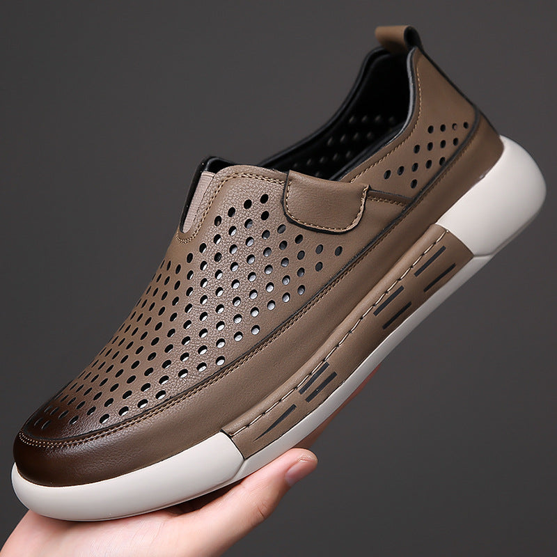 Sandalias Casual Piel Transpirable Horizonte Calma Atlántico, Comodidad y Soporte Todo el Día