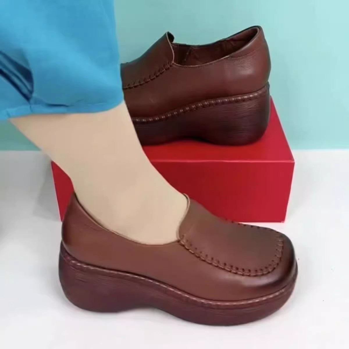 Zapato Ortopédico Cuero Genuino Ímpetu Sereno Camino, Comodidad y Estilo sin Dolor