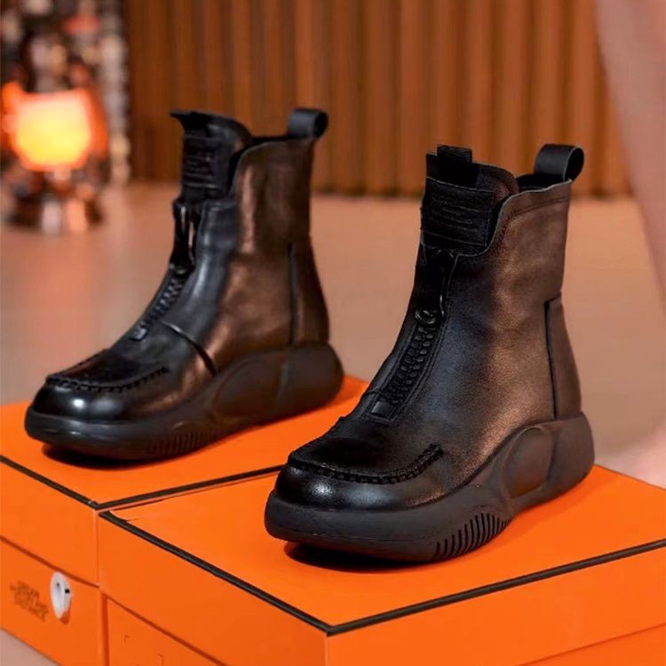 Botas de Invierno Cuero Suave Aurora Nube Esencia, Corrección Postural y Confort Diario