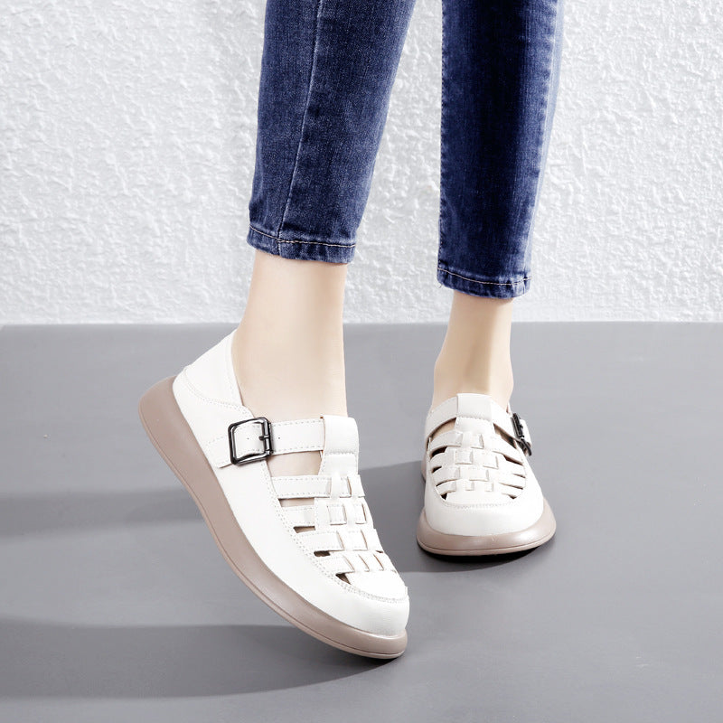 Sandalias Ortopédicas Cuero Suave Armonía Raíz Travesía, Corrección de Postura Natural