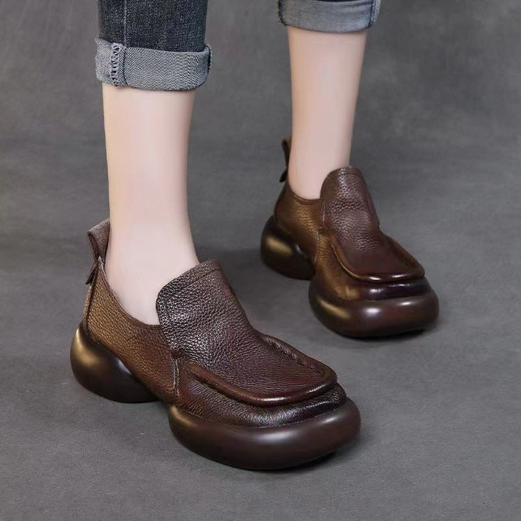Mocassines Ortopédicos Cuero Impermeable Aura Vintage Serenidad, Máximo Confort y Estilo Retro
