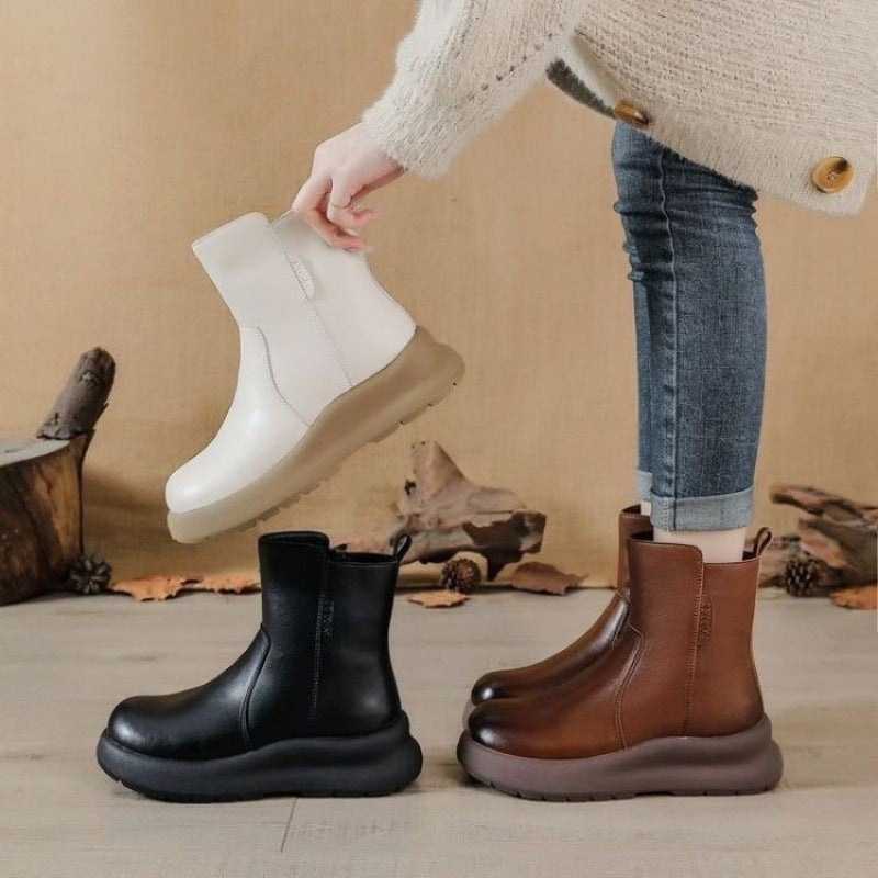 Botas Ortopédicas Cuero Suave Equilibrio Cumbre Aurora, Corrección Postural y Confort Diario