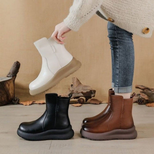 Botas Ortopédicas Cuero Suave Equilibrio Cumbre Aurora, Corrección Postural y Confort Diario