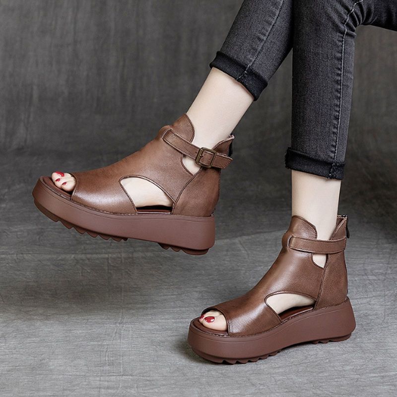 Sandalias de Tacón Cuero Sintético Aurora Jazz Serenidad, Comodidad Suprema en Cada Paso