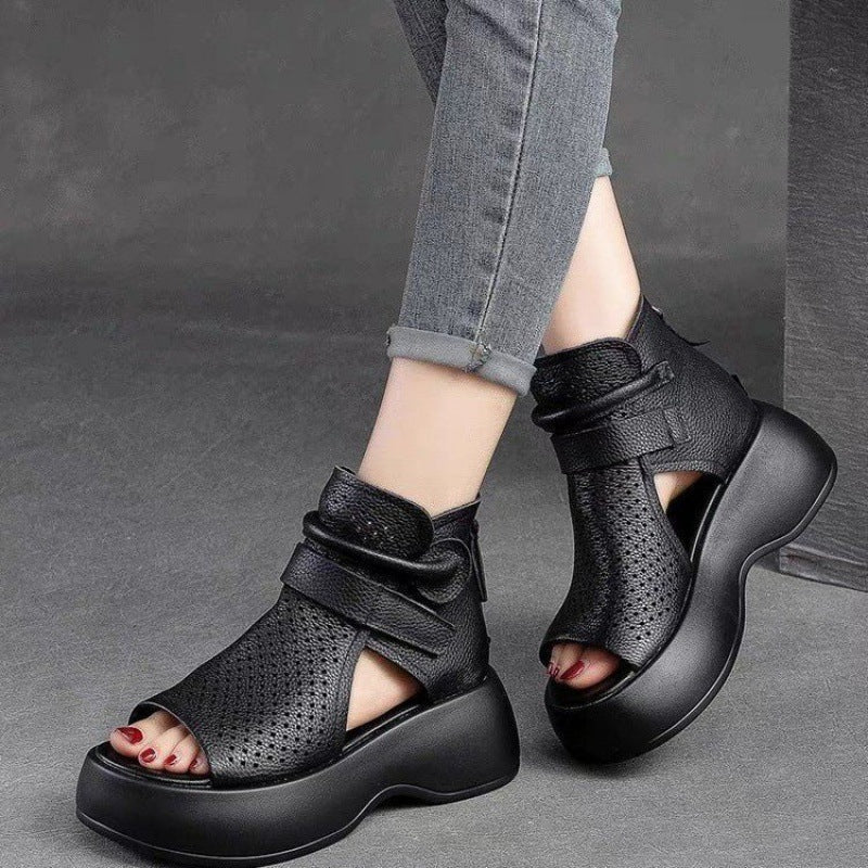 Sandalias Romanas Cuero Suave Horizonte Íntegro Estilo, Elegancia Atemporal y Comodidad Total