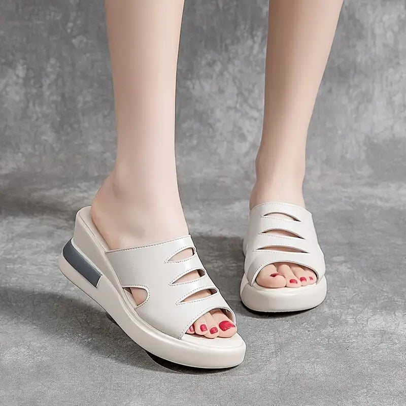 Sandalias de Tacón Cuero Suave Aurora Jazz Esencia, Postura Saludable y Confort Diario