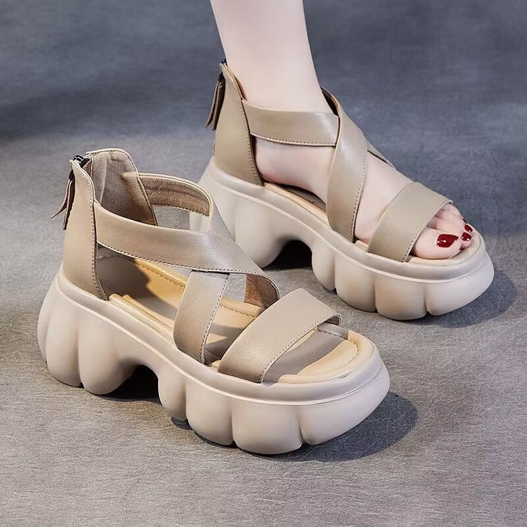 Sandalias de Tacón Piel Sintética Aurora Romana Equilibrio, Elegancia y Confort Todo el Día