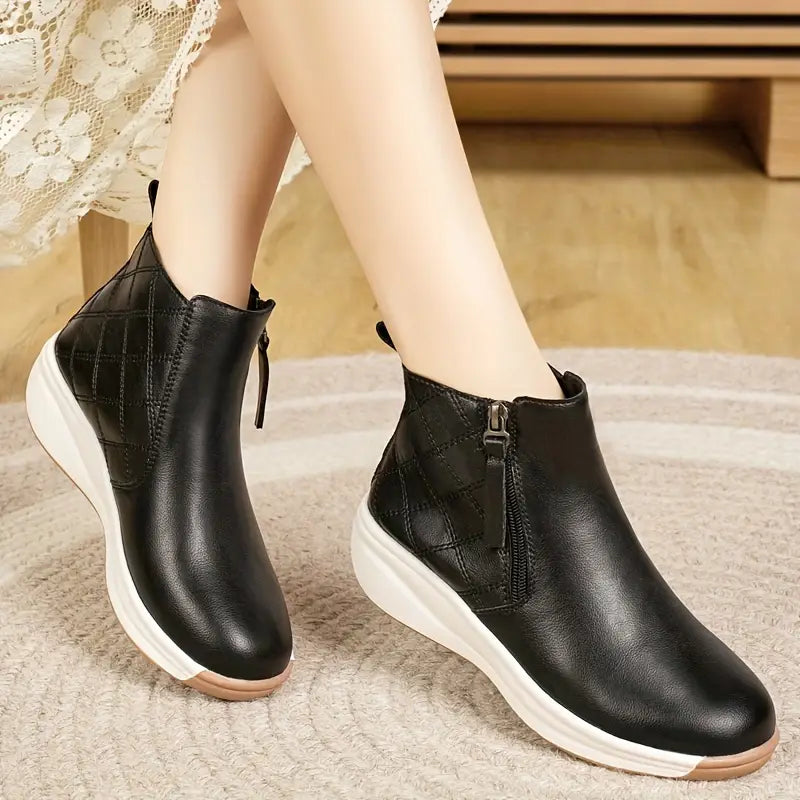 Botines Cuero Suave Aura Camino Serenidad, Comodidad y Estabilidad Todo el Día