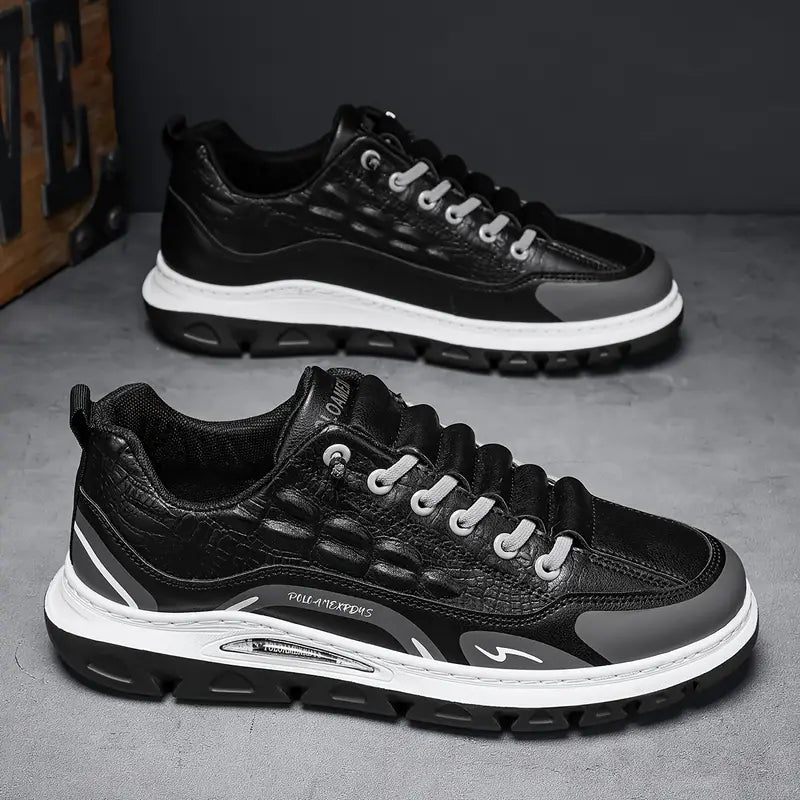 Zapato Casual Cuero Texturizado Cumbre Serenidad Prisma, Estilo y Confort Todo el Día