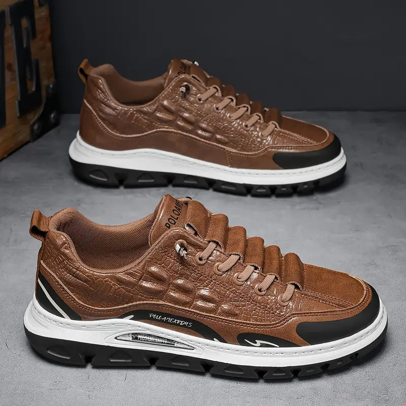 Zapato Casual Cuero Texturizado Cumbre Serenidad Prisma, Estilo y Confort Todo el Día