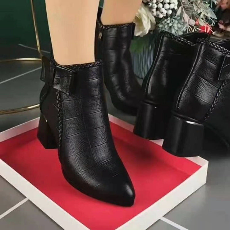 Botas Casuales Algodón Acolchado Brisa Británica Serenidad, Abrigo Suave y Estilo Atemporal