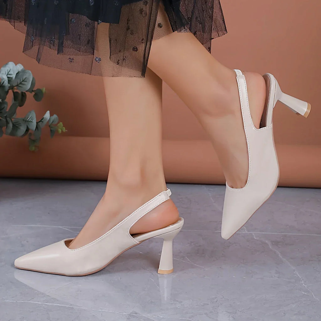 Zapatos Slingback Cuero Suave Esencia Aurora Calma, Comodidad y Estilo Todo el Día