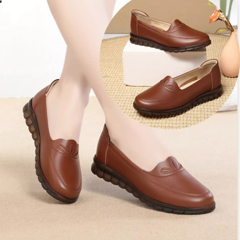 Zapato Ortopédico Cuero Suave Aura Camino Serenidad, Alivio Inmediato Para Pies Sensibles