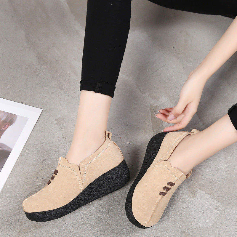 Zapato Casual Cuero Suave Nube Camino Armonía, Comodidad Superior Todo el Día