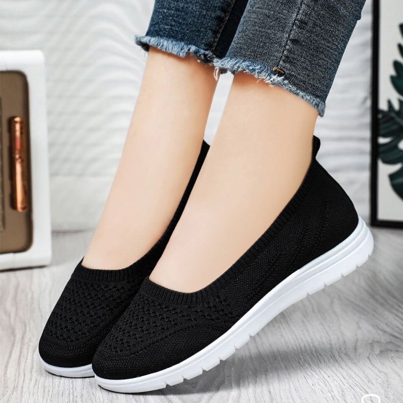 Zapatillas Antideslizantes Tejido Flyknit Armonía Viento Camino, Alivio del Dolor y Comodidad Total