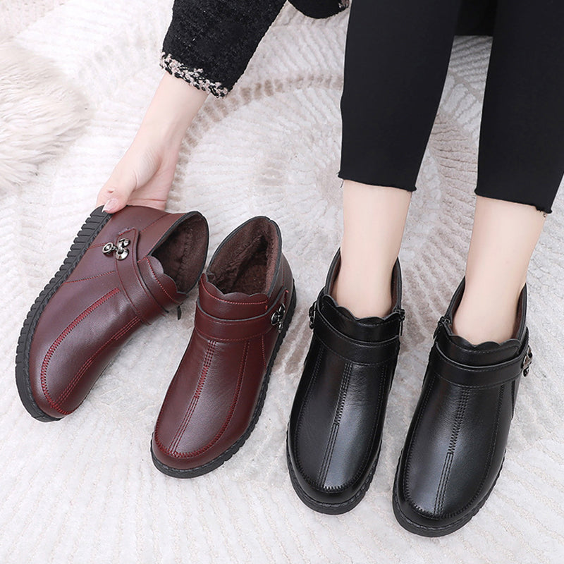 Botines Ortopédicos Cuero Suave Eclipse Armonía Nieve, Alivio Total del Dolor y Confort en Invierno