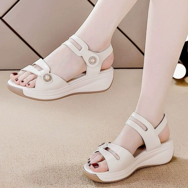 Sandalias Antideslizantes Cuero Suave Aura Horizonte Camino, Postura Saludable Todo el Día